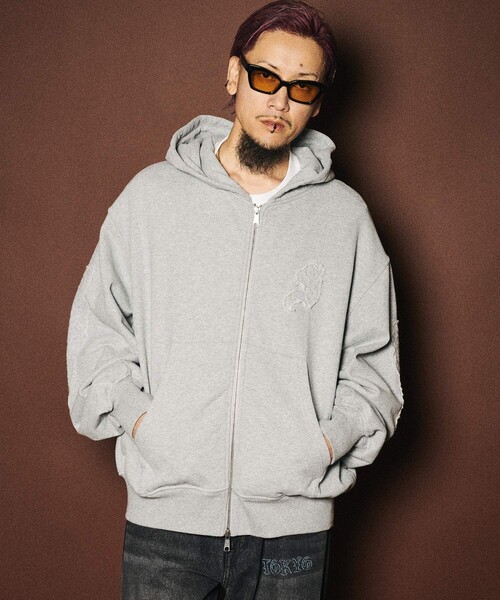 Subciety（サブサエティ）の「Ivy zip up hoodie（ベスト・メンズ・グレー/ブラック・LARGE/X-LARGE/SMALL/MEDIUM）」の7枚目の写真