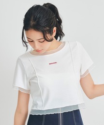 シアーレイヤードコンパクトロゴTシャツ