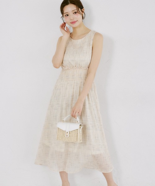 tocco closet(トッコ クローゼット)の「【ZOZO限定】ウエストシャーリングアソートパターンノースリーブワンピース(ワンピース・レディース・ミント/パープル/ブラック/イエロー/ブルー/コーラルピンク/ネイビー・M)」の6枚目の写真