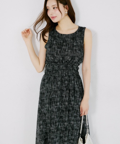tocco closet(トッコ クローゼット)の「【ZOZO限定】ウエストシャーリングアソートパターンノースリーブワンピース(ワンピース・レディース・ミント/パープル/ブラック/イエロー/ブルー/コーラルピンク/ネイビー・M)」の11枚目の写真