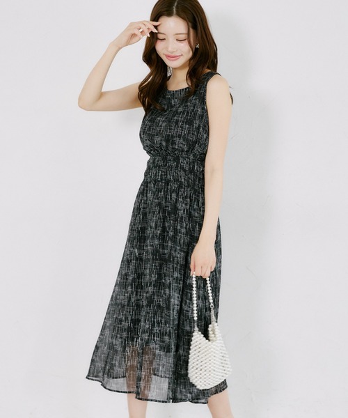 tocco closet(トッコ クローゼット)の「【ZOZO限定】ウエストシャーリングアソートパターンノースリーブワンピース(ワンピース・レディース・ミント/パープル/ブラック/イエロー/ブルー/コーラルピンク/ネイビー・M)」の12枚目の写真