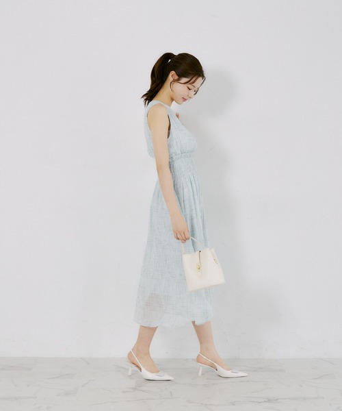 tocco closet(トッコ クローゼット)の「【ZOZO限定】ウエストシャーリングアソートパターンノースリーブワンピース(ワンピース・レディース・ミント/パープル/ブラック/イエロー/ブルー/コーラルピンク/ネイビー・M)」の22枚目の写真