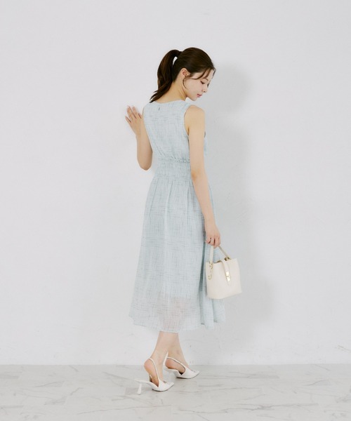 tocco closet(トッコ クローゼット)の「【ZOZO限定】ウエストシャーリングアソートパターンノースリーブワンピース(ワンピース・レディース・ミント/パープル/ブラック/イエロー/ブルー/コーラルピンク/ネイビー・M)」の21枚目の写真