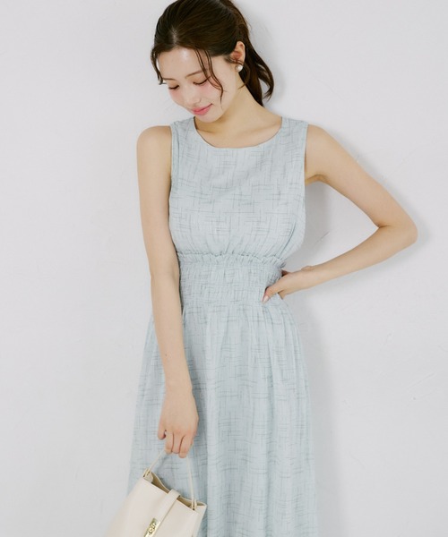 tocco closet(トッコ クローゼット)の「【ZOZO限定】ウエストシャーリングアソートパターンノースリーブワンピース(ワンピース・レディース・ミント/パープル/ブラック/イエロー/ブルー/コーラルピンク/ネイビー・M)」の19枚目の写真