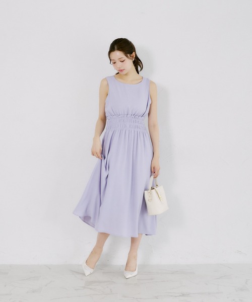 tocco closet(トッコ クローゼット)の「【ZOZO限定】ウエストシャーリングアソートパターンノースリーブワンピース(ワンピース・レディース・ミント/パープル/ブラック/イエロー/ブルー/コーラルピンク/ネイビー・M)」の16枚目の写真