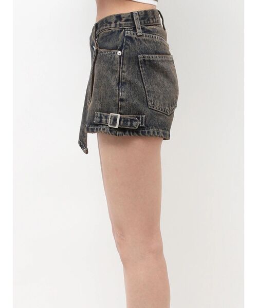 GYDA(ジェイダ)の「ハイウエストWRAPスカートライクデニムショートパンツ(デニムパンツ・レディース・インディゴブルー/ライトブルー/ブルー・SMALL/MEDIUM)」の16枚目の写真