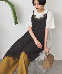ランジェリーレースキャミワンピース
