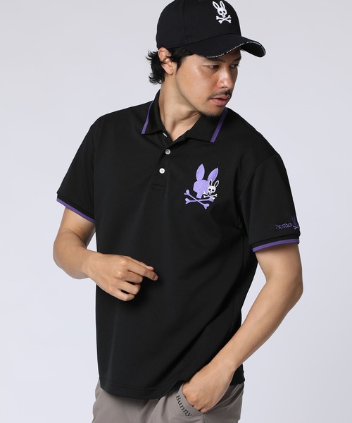 Psycho Bunny（サイコバニー）の「[GOLF]遮熱カノコ リラックスBUNNYポロシャツ（ポロシャツ・メンズ・ホワイト/ライトブルー/ブラック・LARGE/MEDIUM/X-LARGE）」の3枚目の写真