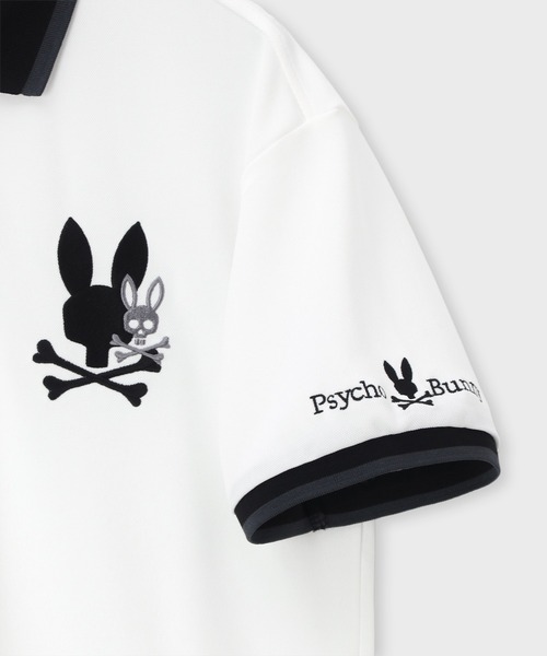 Psycho Bunny（サイコバニー）の「[GOLF]遮熱カノコ リラックスBUNNYポロシャツ（ポロシャツ・メンズ・ホワイト/ライトブルー/ブラック・LARGE/MEDIUM/X-LARGE）」の8枚目の写真