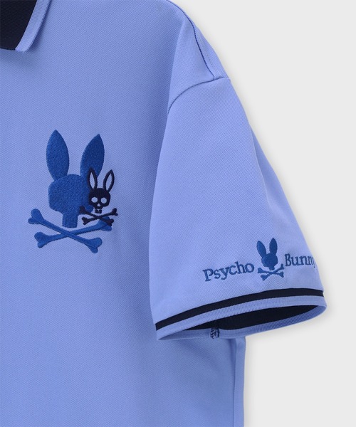 Psycho Bunny（サイコバニー）の「[GOLF]遮熱カノコ リラックスBUNNYポロシャツ（ポロシャツ・メンズ・ホワイト/ライトブルー/ブラック・LARGE/MEDIUM/X-LARGE）」の20枚目の写真