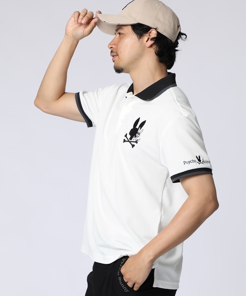 Psycho Bunny（サイコバニー）の「[GOLF]遮熱カノコ リラックスBUNNYポロシャツ（ポロシャツ・メンズ・ホワイト/ライトブルー/ブラック・LARGE/MEDIUM/X-LARGE）」の4枚目の写真