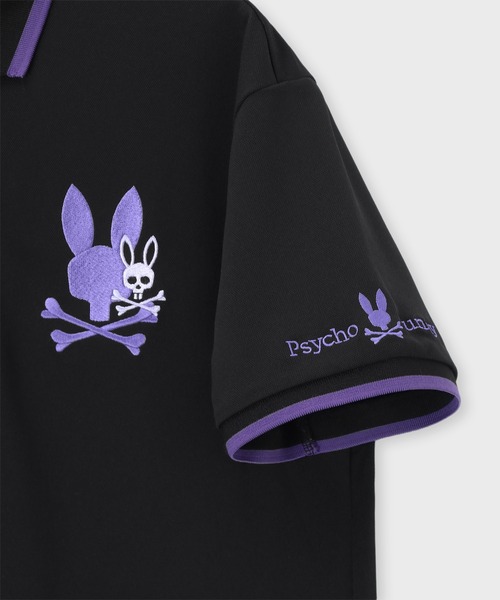 Psycho Bunny（サイコバニー）の「[GOLF]遮熱カノコ リラックスBUNNYポロシャツ（ポロシャツ・メンズ・ホワイト/ライトブルー/ブラック・LARGE/MEDIUM/X-LARGE）」の13枚目の写真
