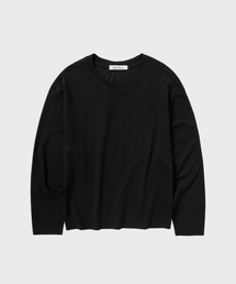 NONBLANK（ノンブランク）の「記者コットンクロップLSティーシャツ_BLACK（Tシャツ/カットソー）」