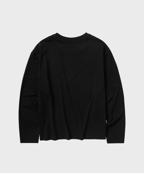 NONBLANK(ノンブランク)の「記者コットンクロップLSティーシャツ_BLACK(Tシャツ/カットソー・メンズ・ブラック・MEDIUM/LARGE/X-LARGE)」の2枚目の写真
