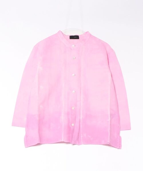 Plantation(プランテーション)の「(H)ARIMATSU SHIBORI YOORYUU T / (O)(シャツ/ブラウス・レディース・グレー/ピンク・M size)」の1枚目の写真