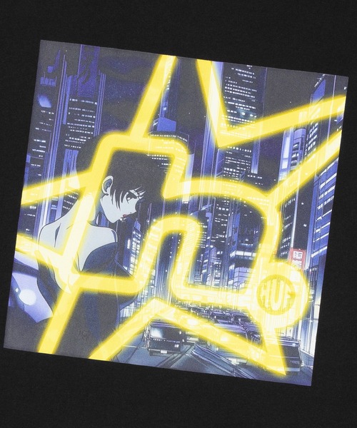 HUF（ハフ）の「CYBERPUNK TEE（Tシャツ/カットソー・メンズ・ブラック/ホワイト・XXL/XL/L/M/S）」の3枚目の写真