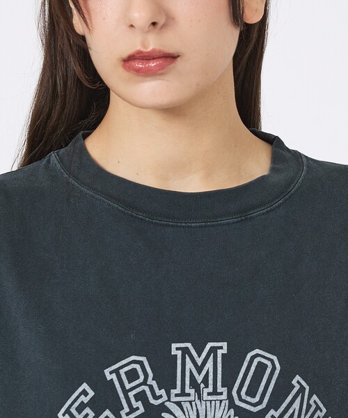 REMI RELIEF(レミレリーフ)の「【REMI RELIEF / レミレリーフ】SP加工 / VERMONT ロゴTシャツ / ユニセックス(Tシャツ/カットソー・メンズ・オフホワイト/ブラック/イエロー・M/L/XL)」の7枚目の写真