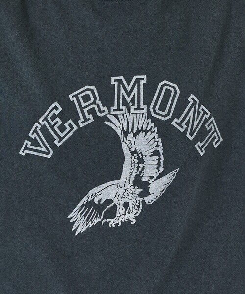 REMI RELIEF(レミレリーフ)の「【REMI RELIEF / レミレリーフ】SP加工 / VERMONT ロゴTシャツ / ユニセックス(Tシャツ/カットソー・メンズ・オフホワイト/ブラック/イエロー・M/L/XL)」の9枚目の写真