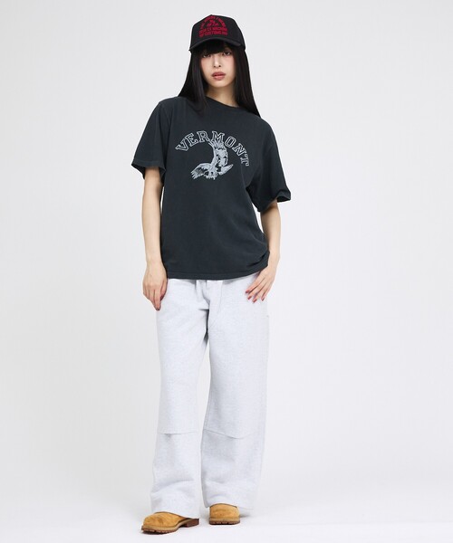 REMI RELIEF(レミレリーフ)の「【REMI RELIEF / レミレリーフ】SP加工 / VERMONT ロゴTシャツ / ユニセックス(Tシャツ/カットソー・メンズ・オフホワイト/ブラック/イエロー・M/L/XL)」の16枚目の写真