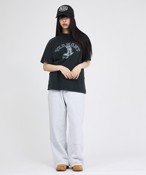 REMI RELIEF(レミレリーフ)の「【REMI RELIEF / レミレリーフ】SP加工 / VERMONT ロゴTシャツ / ユニセックス(Tシャツ/カットソー・メンズ・オフホワイト/ブラック/イエロー・M/L/XL)」の17枚目の写真