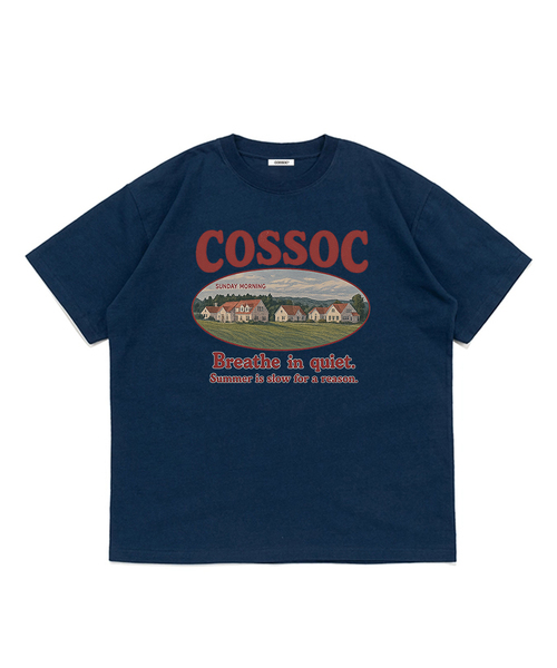 COSO(コソ)の「CCサンデーモーニング半袖Tシャツ(4カラー)(Tシャツ/カットソー・レディース・チャコール/ネイビー/ブラック/ホワイト・LARGE/MEDIUM/SMALL)」の4枚目の写真