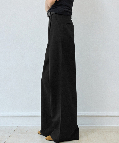 LEFTSEOUL（レフトソウル）の「ワイドチノパンツ[ブラック]（その他パンツ・レディース・ブラック・SMALL/MEDIUM）」の2枚目の写真