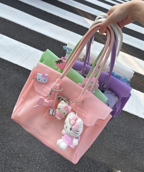 pyornim（ピョルニム）の「【5色展開】Jelly bag　カラフル ジェリーバッグ　ハンドバッグ　トートバッグ（ハンドバッグ・レディース・ミント/ピンク/ターコイズブルー/ホワイト/パープル・F）」の22枚目の写真