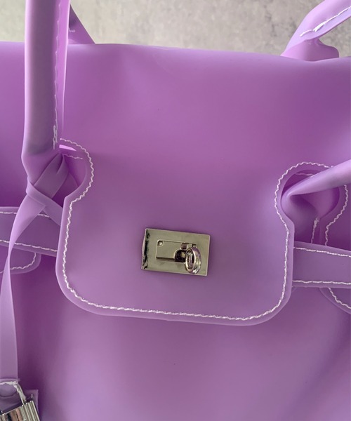 pyornim（ピョルニム）の「【5色展開】Jelly bag　カラフル ジェリーバッグ　ハンドバッグ　トートバッグ（ハンドバッグ・レディース・ミント/ピンク/ターコイズブルー/ホワイト/パープル・F）」の10枚目の写真
