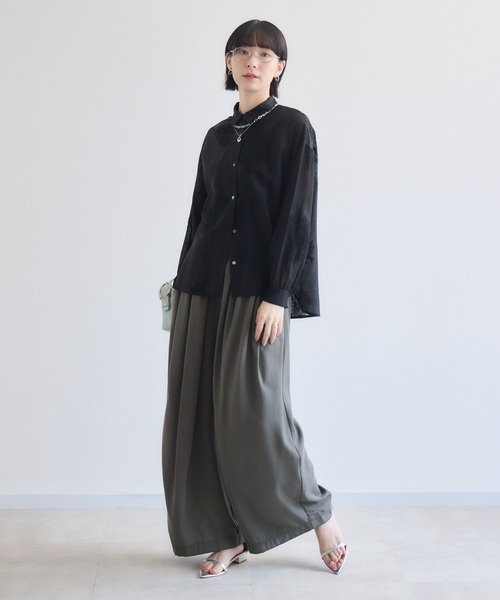 Paradise Picnic(パラダイスピクニック)の「シアー刺繍シャツ(シャツ/ブラウス・レディース・ホワイト/ブラック・FREE)」の13枚目の写真