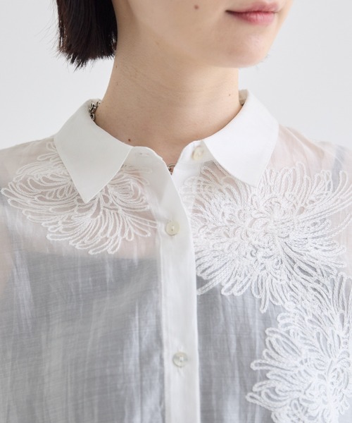 Paradise Picnic(パラダイスピクニック)の「シアー刺繍シャツ(シャツ/ブラウス・レディース・ホワイト/ブラック・FREE)」の22枚目の写真
