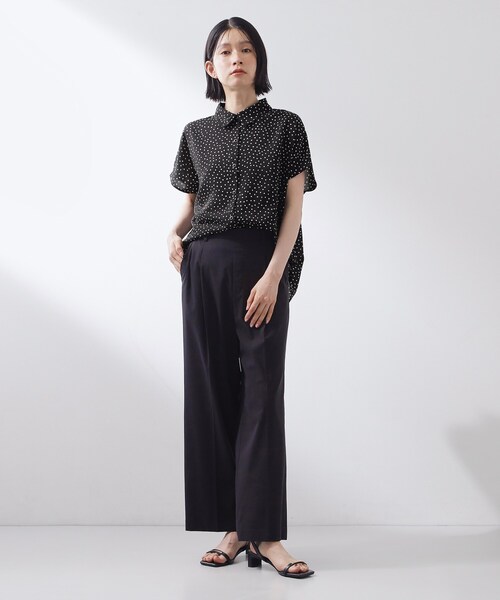 THE SHOP TK （ザ ショップ ティーケー ）の「大人のためのドット柄 襟付きブラウス（シャツ/ブラウス・レディース・アイボリー系/ダークブラウン系/ブラック系・12/13）」の7枚目の写真