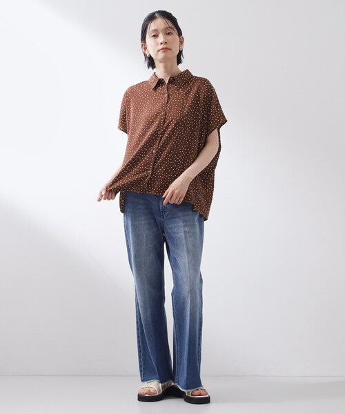 THE SHOP TK （ザ ショップ ティーケー ）の「大人のためのドット柄 襟付きブラウス（シャツ/ブラウス・レディース・アイボリー系/ダークブラウン系/ブラック系・12/13）」の21枚目の写真