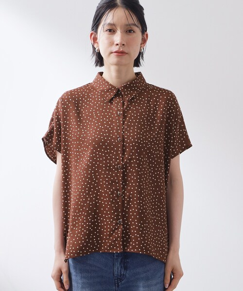 THE SHOP TK （ザ ショップ ティーケー ）の「大人のためのドット柄 襟付きブラウス（シャツ/ブラウス・レディース・アイボリー系/ダークブラウン系/ブラック系・12/13）」の19枚目の写真