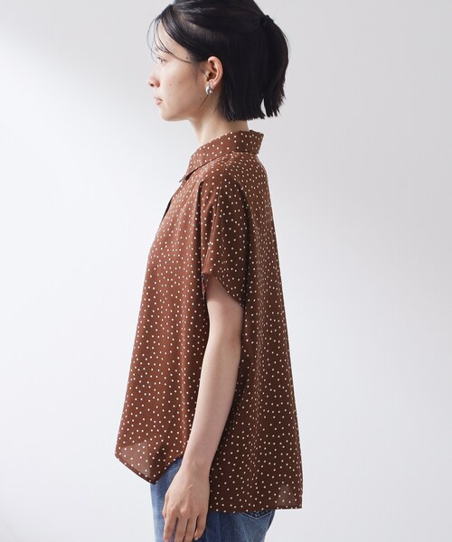 THE SHOP TK （ザ ショップ ティーケー ）の「大人のためのドット柄 襟付きブラウス（シャツ/ブラウス・レディース・アイボリー系/ダークブラウン系/ブラック系・12/13）」の18枚目の写真