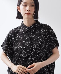 THE SHOP TK （ザ ショップ ティーケー ）の「大人のためのドット柄 襟付きブラウス（シャツ/ブラウス・レディース）」