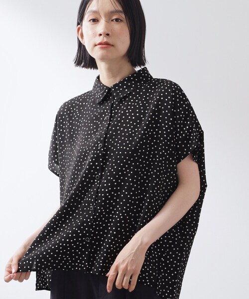 THE SHOP TK （ザ ショップ ティーケー ）の「大人のためのドット柄 襟付きブラウス（シャツ/ブラウス・レディース・アイボリー系/ダークブラウン系/ブラック系・12/13）」の22枚目の写真