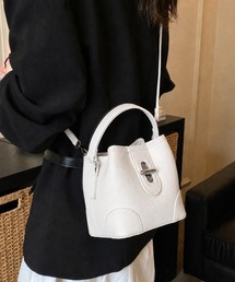 バケットバッグポーチ付きショルダーバッグ