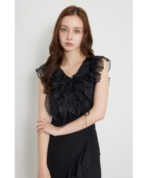 フリルシアーブラウス 夏服 秋服