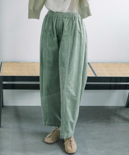 Munich(ミューニック)の「9ウェルソフトコーデュロイ バレルパンツ(その他パンツ・レディース・ミント/ライトイエロー/ブラウン・M/S/XS)」の3枚目の写真