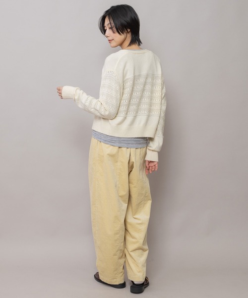 Munich(ミューニック)の「9ウェルソフトコーデュロイ バレルパンツ(その他パンツ・レディース・ミント/ライトイエロー/ブラウン・M/S/XS)」の7枚目の写真
