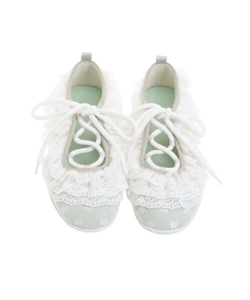 merry jenny(メリージェニー)の「Frill Ballet Sneakers(スニーカー・レディース・ミント/ブラック/オフホワイト・LARGE/MEDIUM)」の19枚目の写真
