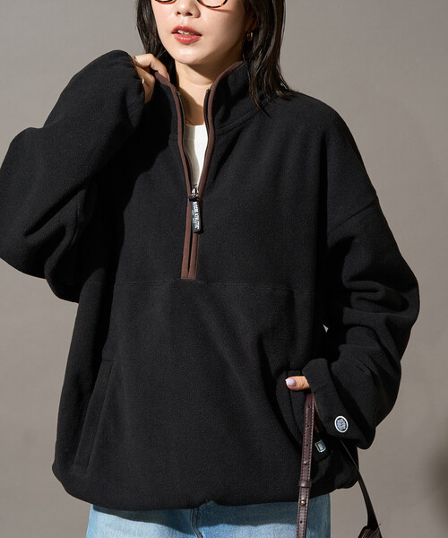 FREAK'S STORE（フリークスストア）の「限定展開 DISCUS ATHLETIC × FREAK'S STORE/ディスカス アスレチック 別注 パイピング 配色 ハーフジップ プルオーバー（その他アウター・レディース・ネイビー/ライトグレー/パープル/ブラック/ブラウン・ﾌﾘ-）」の22枚目の写真