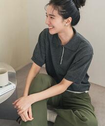 URBAN RESEARCH DOORS | 『一部WEB限定カラー』配色ニットポロシャツ | サマーニット/半袖ニット/ポロニット/カジュアル(ポロシャツ)