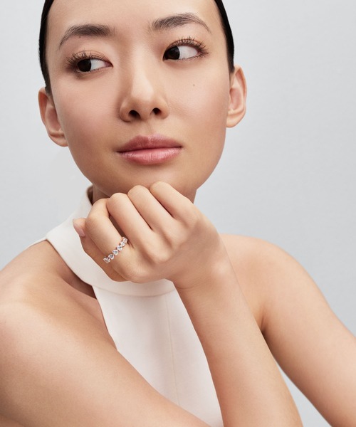PANDORA(パンドラ)の「クリア ハート バンド リング(リング・レディース・ピンクゴールド・48/50/52/54/56/58/60)」の3枚目の写真