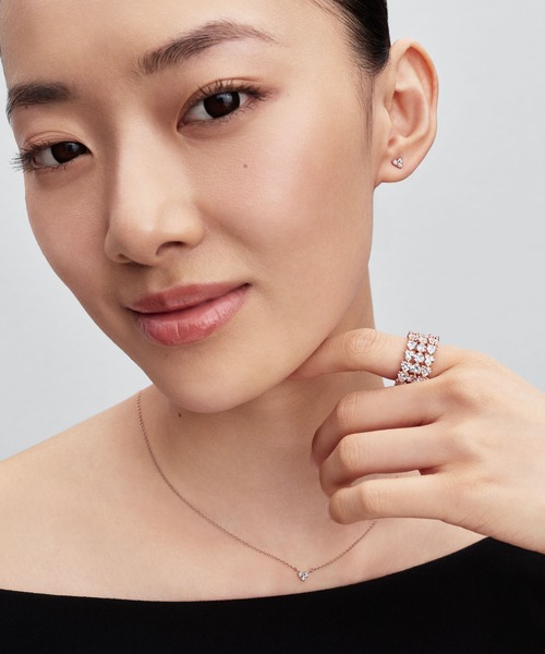 PANDORA(パンドラ)の「クリア ハート バンド リング(リング・レディース・ピンクゴールド・48/50/52/54/56/58/60)」の4枚目の写真