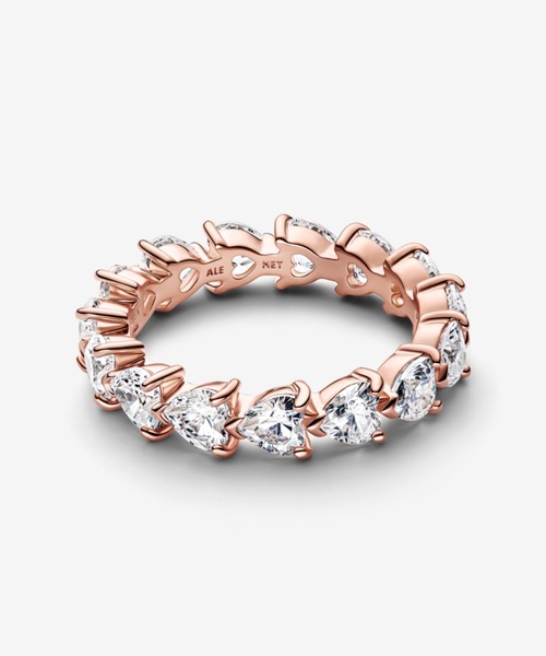 PANDORA(パンドラ)の「クリア ハート バンド リング(リング・レディース・ピンクゴールド・48/50/52/54/56/58/60)」の2枚目の写真