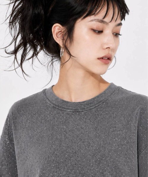 KAMINARI_TOKIO（カミナリトキオ）の「ラインストーンヴィンテージTシャツ（Tシャツ/カットソー・レディース・ベージュ/グレー/ブラック・FREE）」の17枚目の写真