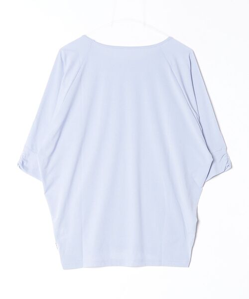 Julier Yoga and Relax(ジュリエヨガアンドリラックス)の「Julier (定番)ライトプライム ハーフスリーブプルオーバー(Tシャツ/カットソー・レディース・ブルー/ホワイト/ネイビー・FREE)」の8枚目の写真