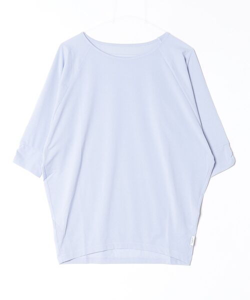 Julier Yoga and Relax(ジュリエヨガアンドリラックス)の「Julier (定番)ライトプライム ハーフスリーブプルオーバー(Tシャツ/カットソー・レディース・ブルー/ホワイト/ネイビー・FREE)」の7枚目の写真