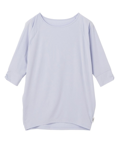 Julier Yoga and Relax(ジュリエヨガアンドリラックス)の「Julier (定番)ライトプライム ハーフスリーブプルオーバー(Tシャツ/カットソー・レディース・ブルー/ホワイト/ネイビー・FREE)」の14枚目の写真